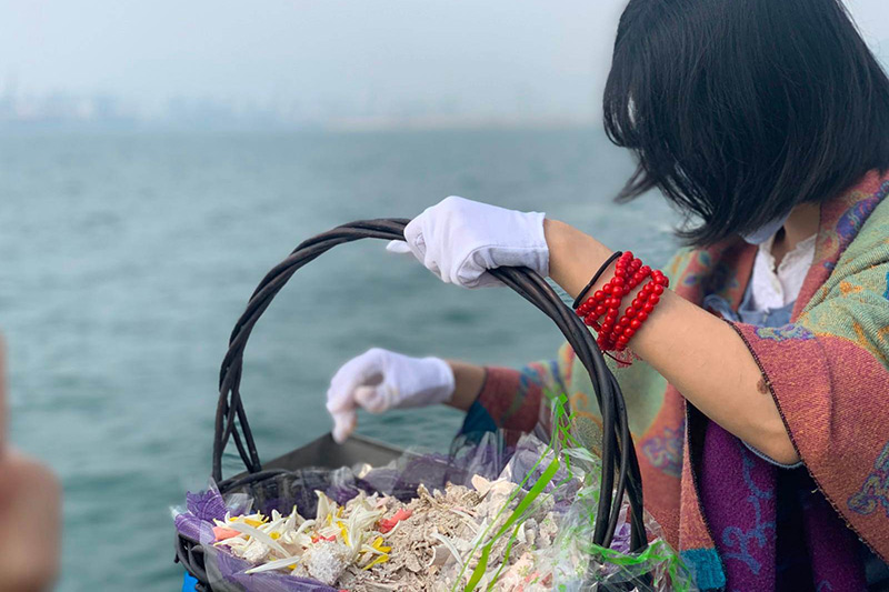 骨灰海撒现场