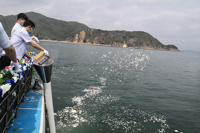 骨灰海撒现场
