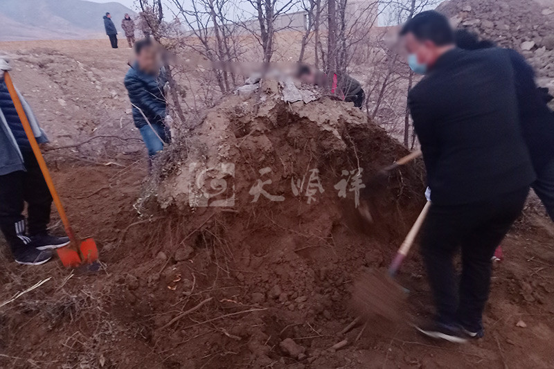 迁坟动土现场