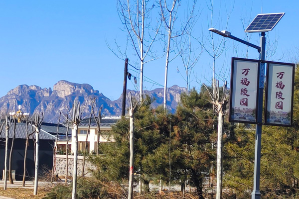 万福陵园路灯及广告宣传